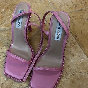 Pink rhinestone heels